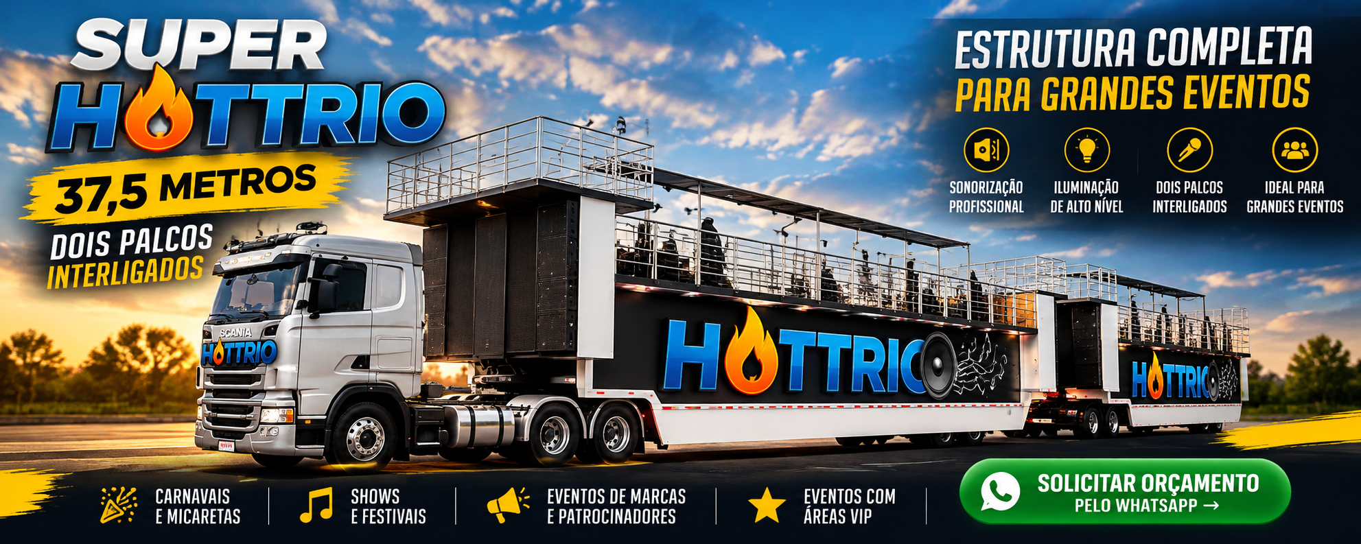 Super HOTTRIO — Locação de trio elétrico para eventos